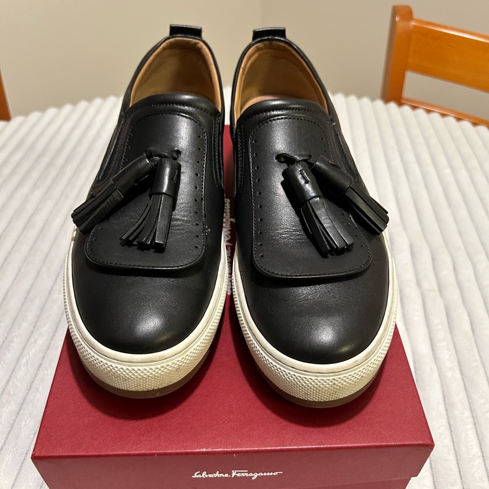 Salvatore Ferragamo Tassel Wedge Sneaker